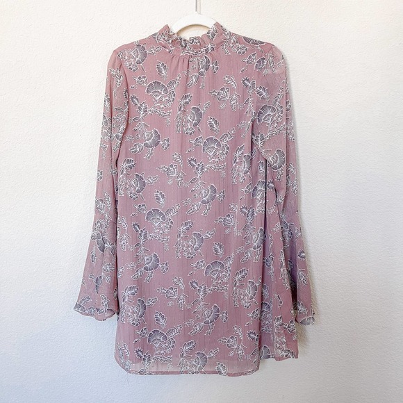 En Creme Button Front Detail Floral Mini Dress - Picture 4 of 13